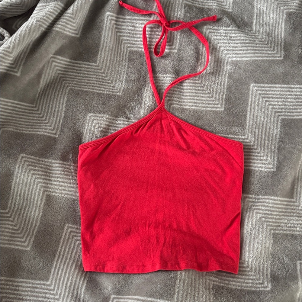 Hollister Red Halter Crop Top
